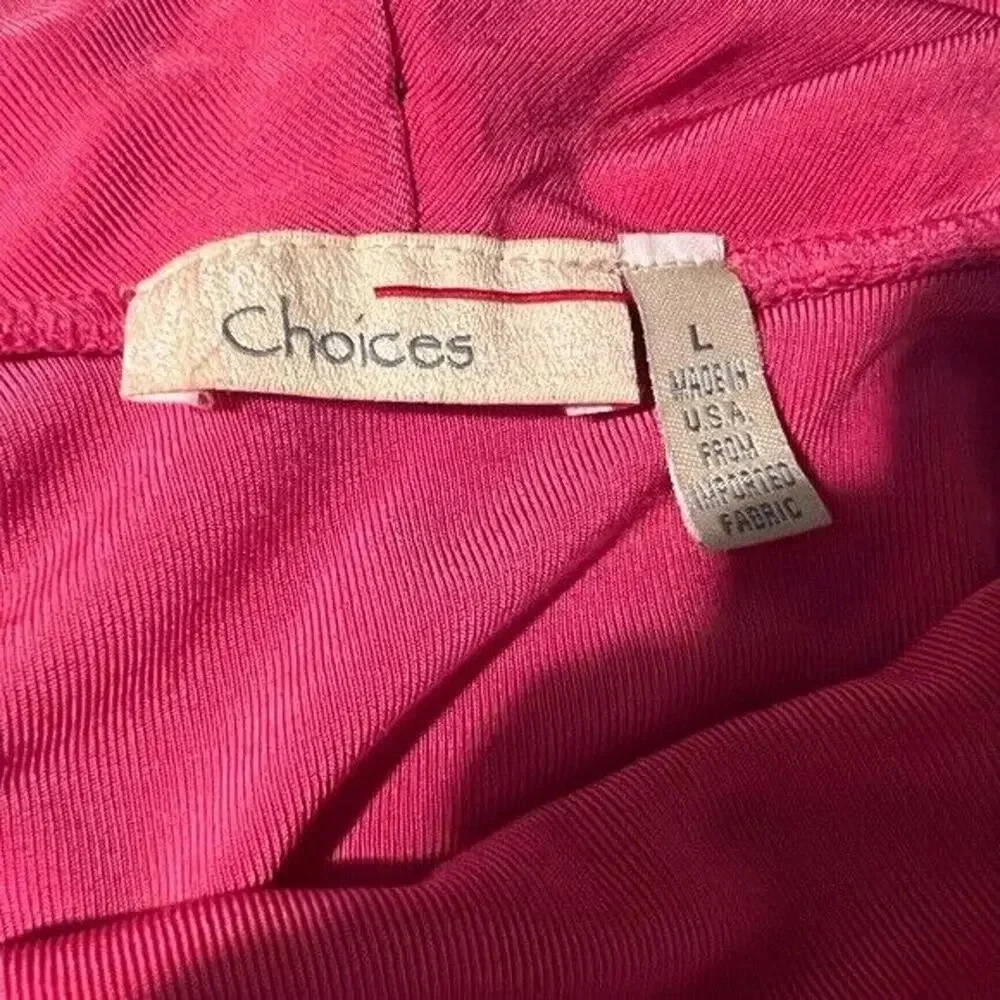 Vintage Chico’s, pink, sleeveless turtleneck, L micro ribbed stretch liquid knit